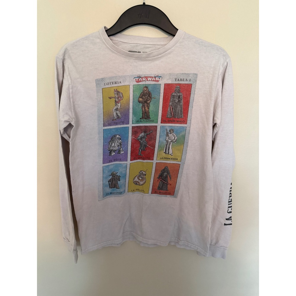 Star Wars Loteria La Guerra De‎ Las Galaxias Long Sleeve Graphic T-Shirt White S